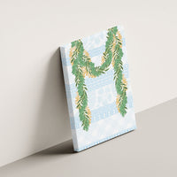 Hawai'i Paniolo Maile Twisted Lei Canvas Wall Art Winter White LT7 - Polynesian Pride