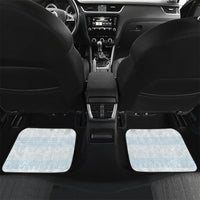 Hawai'i Paniolo Maile Twisted Lei Car Mats Winter White LT7 Set 2pcs - Back White - Polynesian Pride