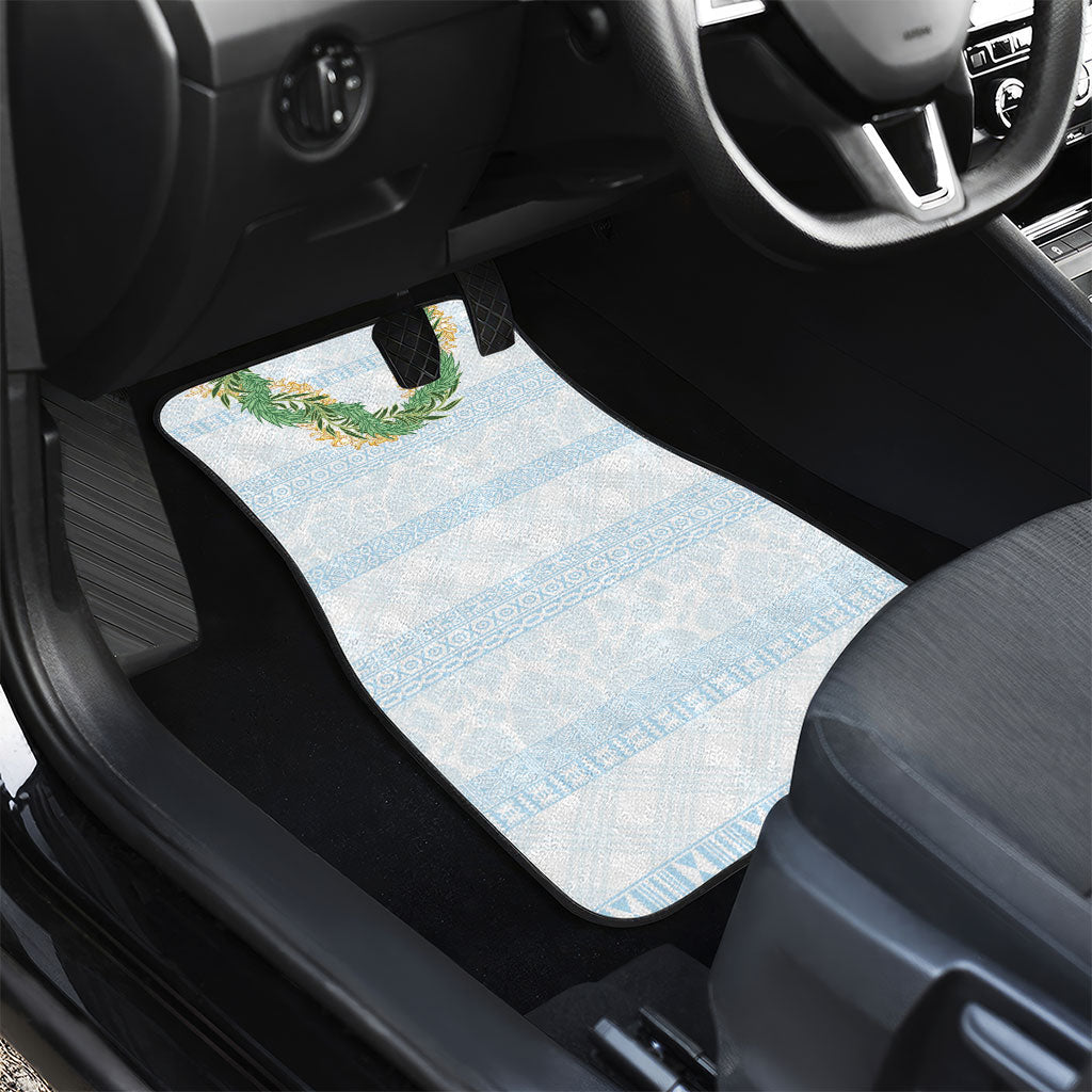 Hawai'i Paniolo Maile Twisted Lei Car Mats Winter White LT7 - Polynesian Pride