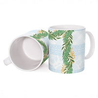 Hawai'i Paniolo Maile Twisted Lei Ceramic Mug Winter White LT7 - Polynesian Pride