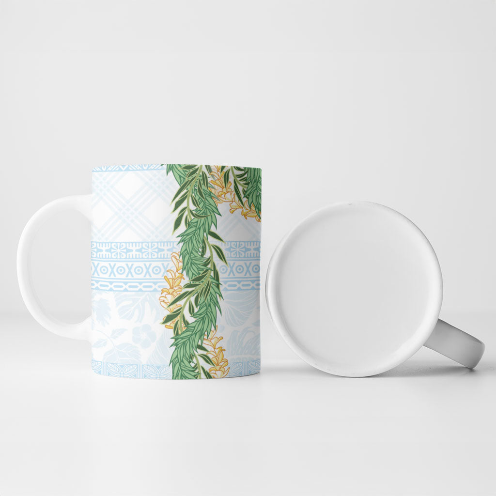 Hawai'i Paniolo Maile Twisted Lei Ceramic Mug Winter White LT7 - Polynesian Pride