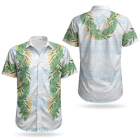 Hawai'i Paniolo Maile Twisted Lei Couples Matching Mermaid Dress and Hawaiian Shirt Winter White LT7 - Polynesian Pride
