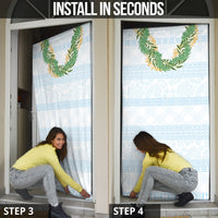 Hawai'i Paniolo Maile Twisted Lei Door Cover Winter White LT7 - Polynesian Pride