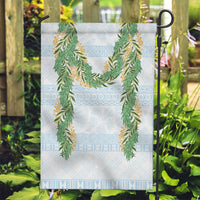 Hawai'i Paniolo Maile Twisted Lei Garden Flag Winter White LT7 Garden Flag White - Polynesian Pride