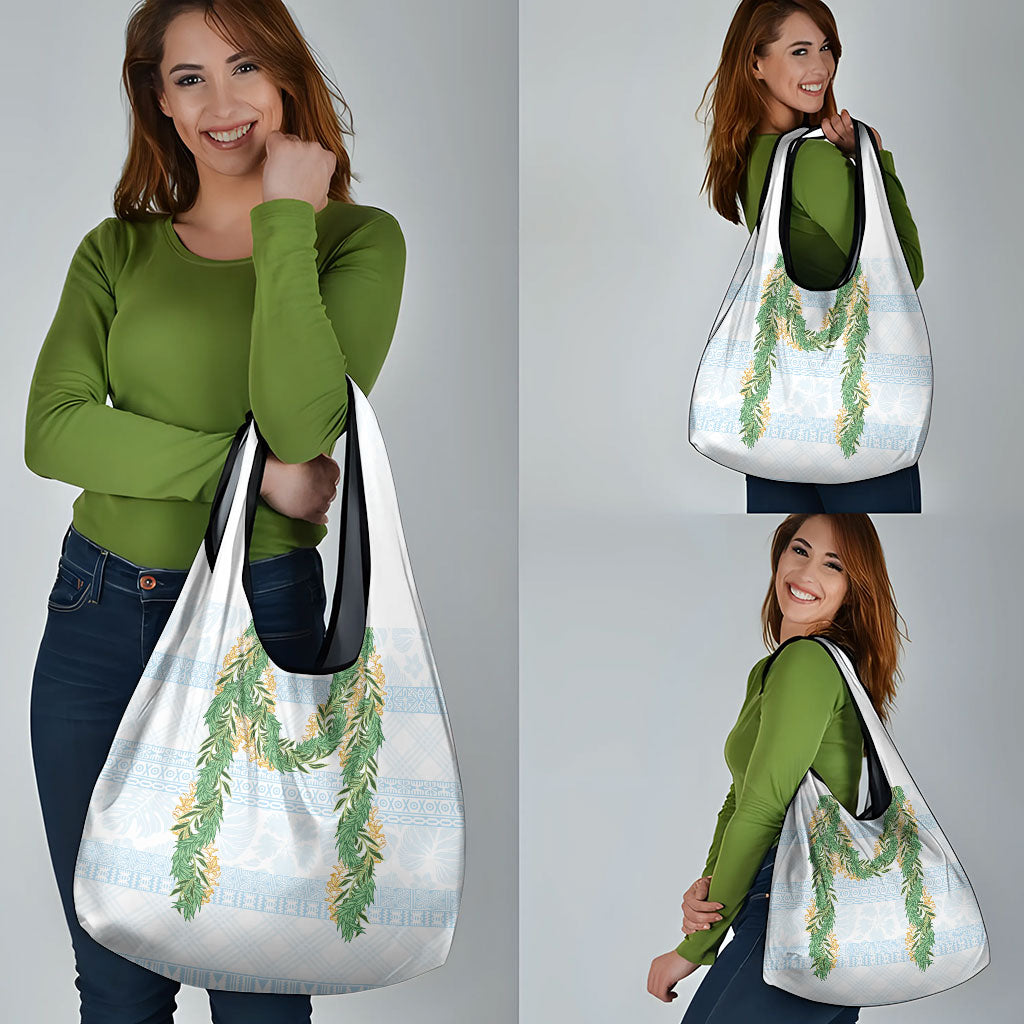 Hawai'i Paniolo Maile Twisted Lei Grocery Bag Winter White LT7 - Polynesian Pride