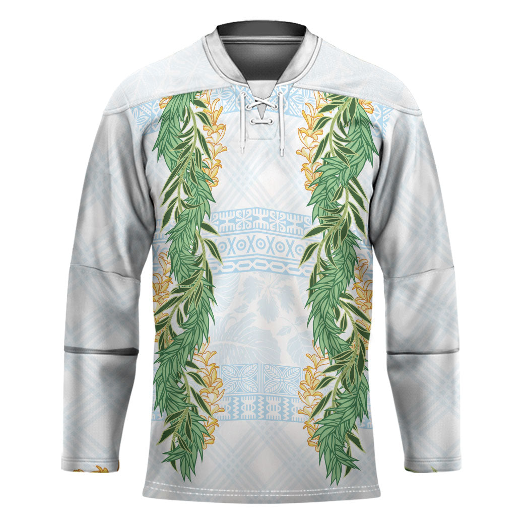 Hawai'i Paniolo Maile Twisted Lei Hockey Jersey Winter White