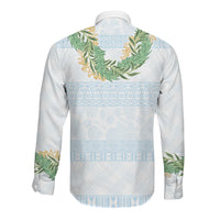 Hawai'i Paniolo Maile Twisted Lei Long Sleeve Button Shirt Winter White LT7 - Polynesian Pride