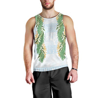 Hawai'i Paniolo Maile Twisted Lei Men Tank Top Winter White LT7 - Polynesian Pride