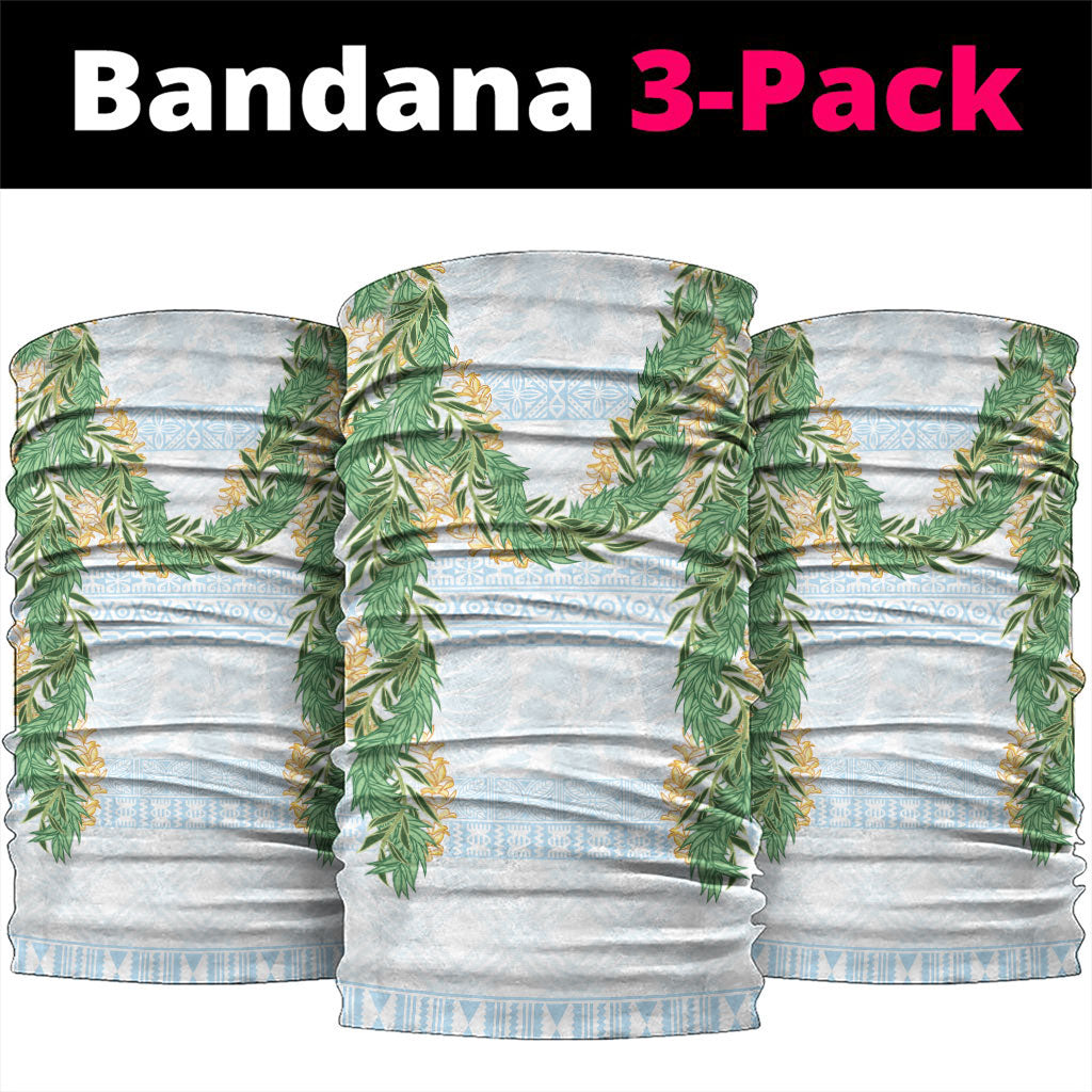 Hawai'i Paniolo Maile Twisted Lei Neck Gaiter Winter White LT7 package One Size: 25*50cm White - Polynesian Pride