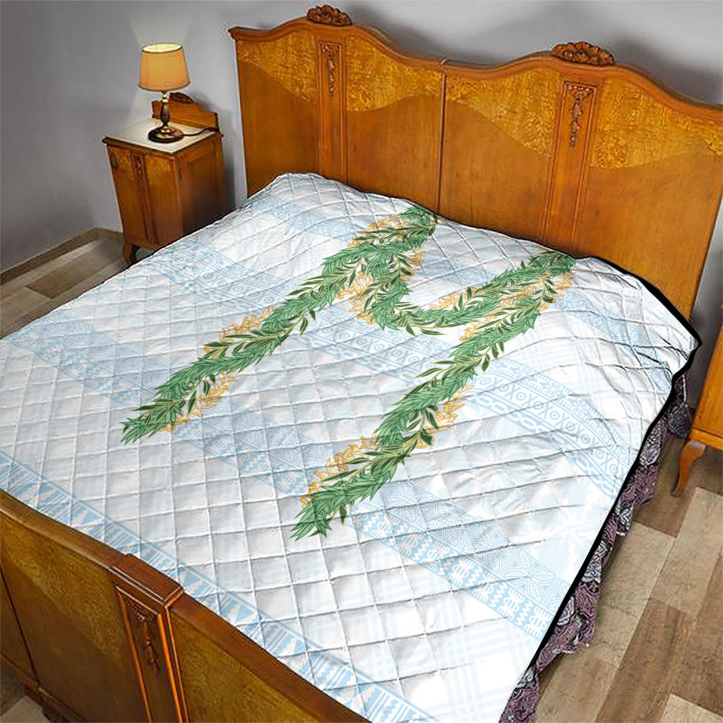Hawai'i Paniolo Maile Twisted Lei Quilt Winter White LT7 - Polynesian Pride