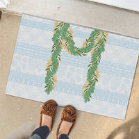 Hawai'i Paniolo Maile Twisted Lei Rubber Doormat Winter White LT7 - Polynesian Pride