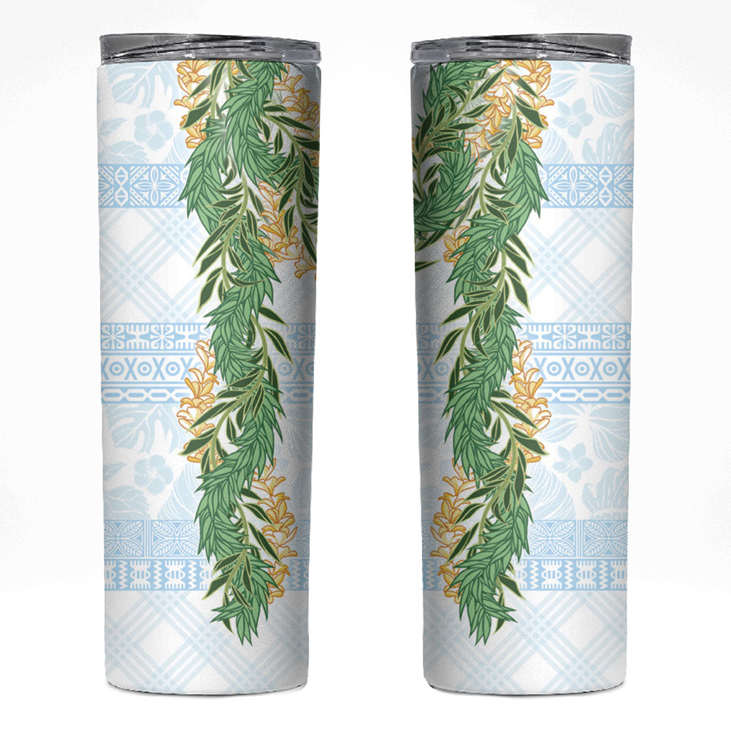Hawai'i Paniolo Maile Twisted Lei Skinny Tumbler Winter White