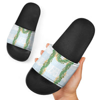 Hawai'i Paniolo Maile Twisted Lei Slide Sandals Winter White LT7 - Polynesian Pride