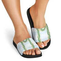 Hawai'i Paniolo Maile Twisted Lei Slide Sandals Winter White LT7 - Polynesian Pride