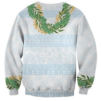 Hawai'i Paniolo Maile Twisted Lei Sweatshirt Winter White LT7 - Polynesian Pride