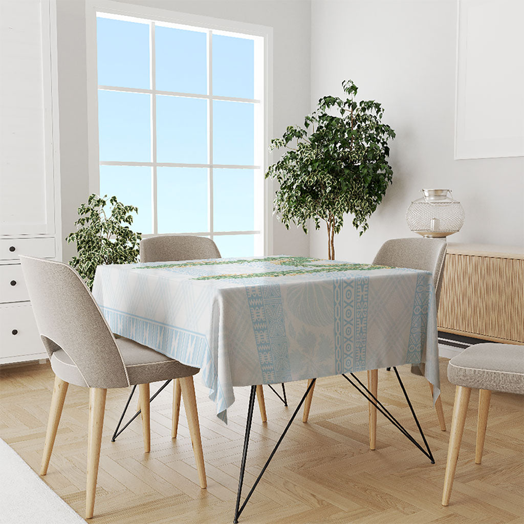 Hawai'i Paniolo Maile Twisted Lei Tablecloth Winter White LT7 - Polynesian Pride
