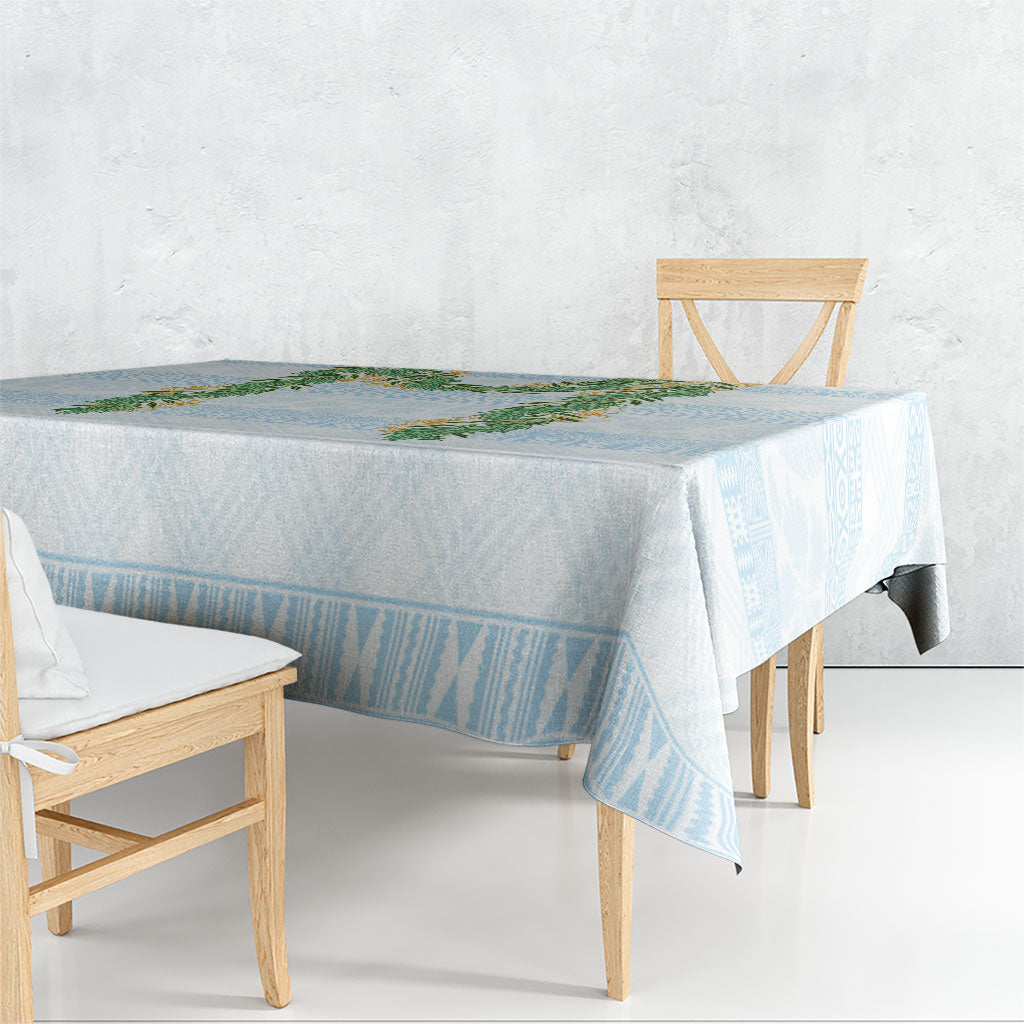 Hawai'i Paniolo Maile Twisted Lei Tablecloth Winter White LT7 - Polynesian Pride