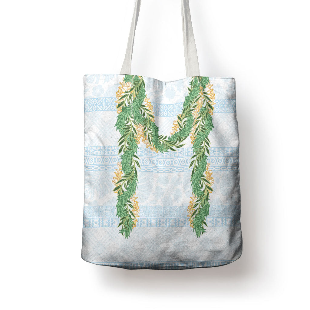 Hawai'i Paniolo Maile Twisted Lei Tote Bag Winter White LT7 - Polynesian Pride