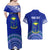 Personalised Fiji Natabua High School Couples Matching Off Shoulder Maxi Dress and Hawaiian Shirt Kaviti Tapa Mix Colors Proud NHS LT7 - Polynesian Pride