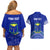 Personalised Fiji Natabua High School Couples Matching Off Shoulder Short Dress and Hawaiian Shirt Kaviti Tapa Mix Colors Proud NHS LT7 - Polynesian Pride