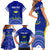 Personalised Fiji Natabua High School Family Matching Short Sleeve Bodycon Dress and Hawaiian Shirt Kaviti Tapa Mix Colors Proud NHS LT7 - Polynesian Pride