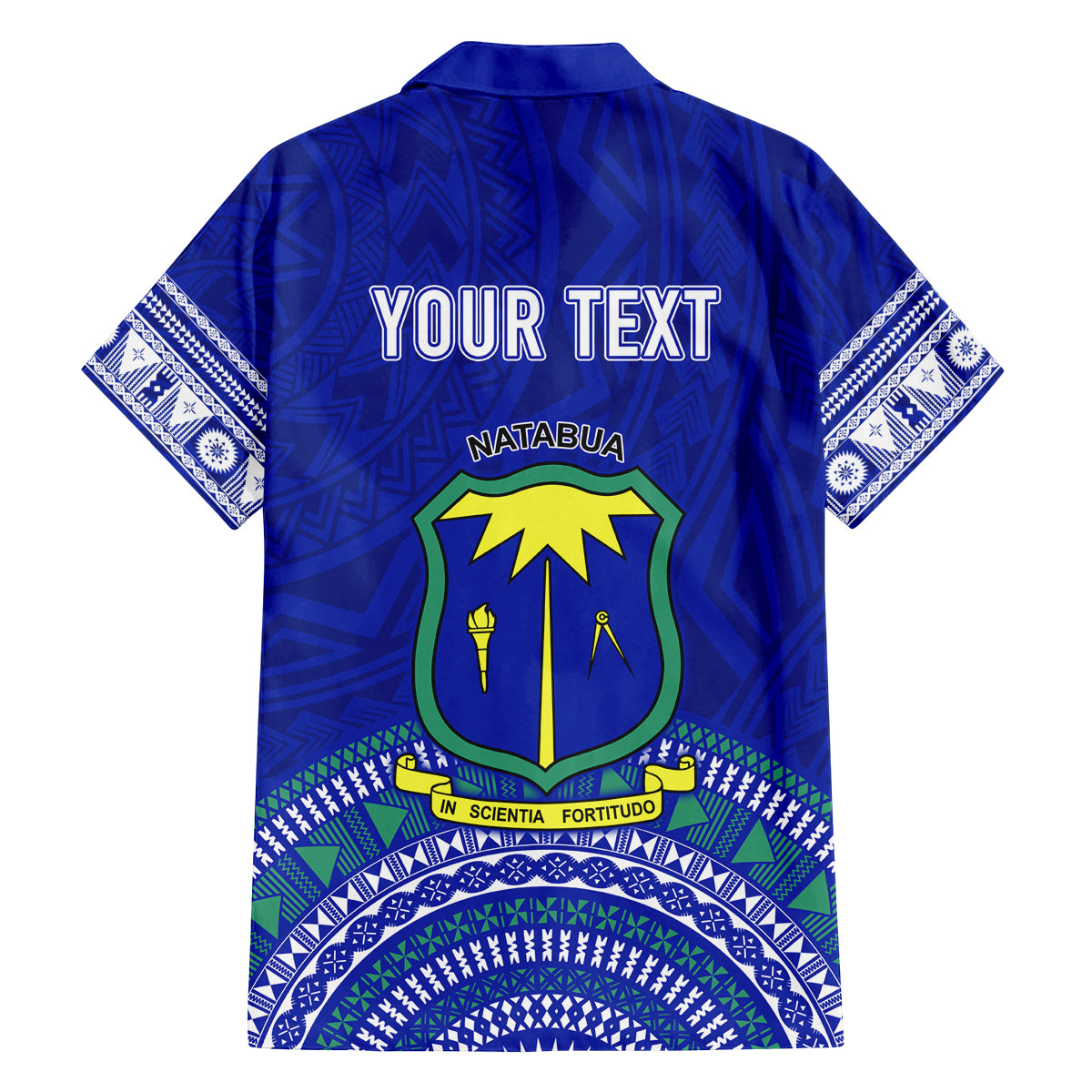 Personalised Fiji Natabua High School Family Matching Summer Maxi Dress and Hawaiian Shirt Kaviti Tapa Mix Colors Proud NHS LT7 - Polynesian Pride