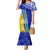 Personalised Fiji Natabua High School Mermaid Dress Kaviti Tapa Mix Colors Proud NHS LT7 Women Blue - Polynesian Pride