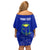 Personalised Fiji Natabua High School Off Shoulder Short Dress Kaviti Tapa Mix Colors Proud NHS LT7 - Polynesian Pride