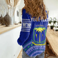 Personalised Fiji Natabua High School Women Casual Shirt Kaviti Tapa Mix Colors Proud NHS LT7 - Polynesian Pride