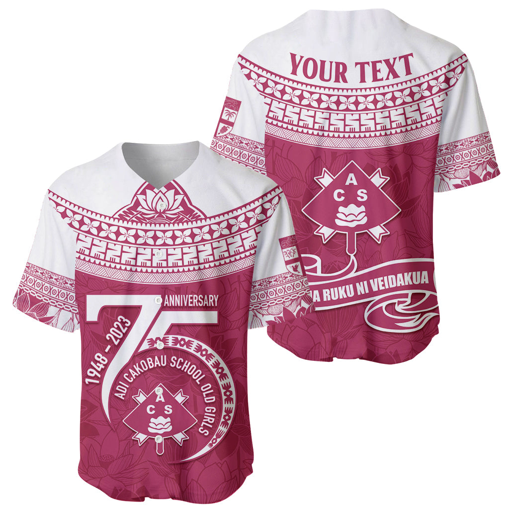 Personalised Fiji Adi Cakobau School Baseball Jersey ACS Old Girls Lotus Mix Masi LT7 - Polynesian Pride