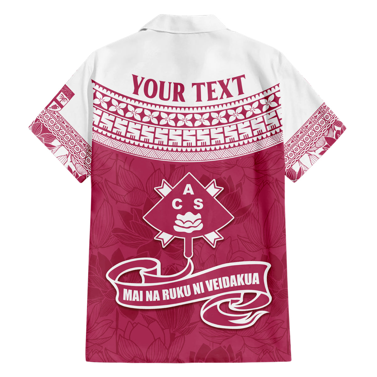 Personalised Fiji Adi Cakobau School Hawaiian Shirt ACS Old Girls Lotus Mix Masi LT7 - Polynesian Pride