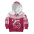 Personalised Fiji Adi Cakobau School Kid Hoodie ACS Old Girls Lotus Mix Masi LT7 Zip Hoodie Crimson - Polynesian Pride