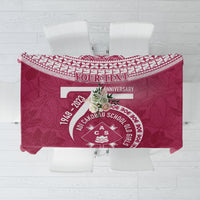 Personalised Fiji Adi Cakobau School Tablecloth ACS Old Girls Lotus Mix Masi LT7 Crimson - Polynesian Pride