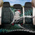 New Zealand Personalised Back Car Seat Cover Meri Kirihimete Kowhaiwhai Mix Paua Shell - Emerald