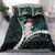 New Zealand Personalised Bedding Set Meri Kirihimete Kowhaiwhai Mix Paua Shell - Emerald