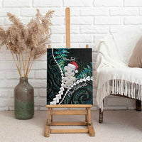 New Zealand Personalised Canvas Wall Art Meri Kirihimete Kowhaiwhai Mix Paua Shell - Emerald LT7 - Polynesian Pride