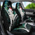 New Zealand Personalised Car Seat Cover Meri Kirihimete Kowhaiwhai Mix Paua Shell - Emerald