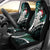 New Zealand Personalised Car Seat Cover Meri Kirihimete Kowhaiwhai Mix Paua Shell - Emerald