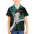 New Zealand Personalised Kid Hawaiian Shirt Meri Kirihimete Kowhaiwhai Mix Paua Shell - Emerald