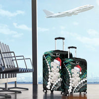 New Zealand Personalised Luggage Cover Meri Kirihimete Kowhaiwhai Mix Paua Shell - Emerald