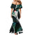 New Zealand Personalised Mermaid Dress Meri Kirihimete Kowhaiwhai Mix Paua Shell - Emerald