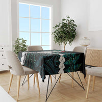 New Zealand Personalised Tablecloth Meri Kirihimete Kowhaiwhai Mix Paua Shell - Emerald LT7 - Polynesian Pride