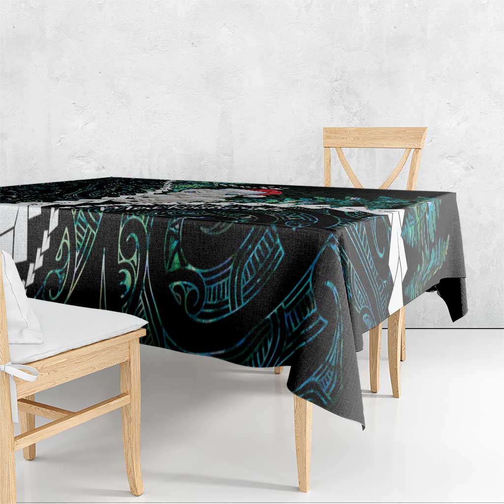 New Zealand Personalised Tablecloth Meri Kirihimete Kowhaiwhai Mix Paua Shell - Emerald LT7 - Polynesian Pride