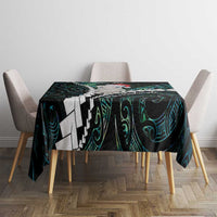 New Zealand Personalised Tablecloth Meri Kirihimete Kowhaiwhai Mix Paua Shell - Emerald LT7 - Polynesian Pride