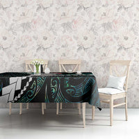 New Zealand Personalised Tablecloth Meri Kirihimete Kowhaiwhai Mix Paua Shell - Emerald LT7 - Polynesian Pride