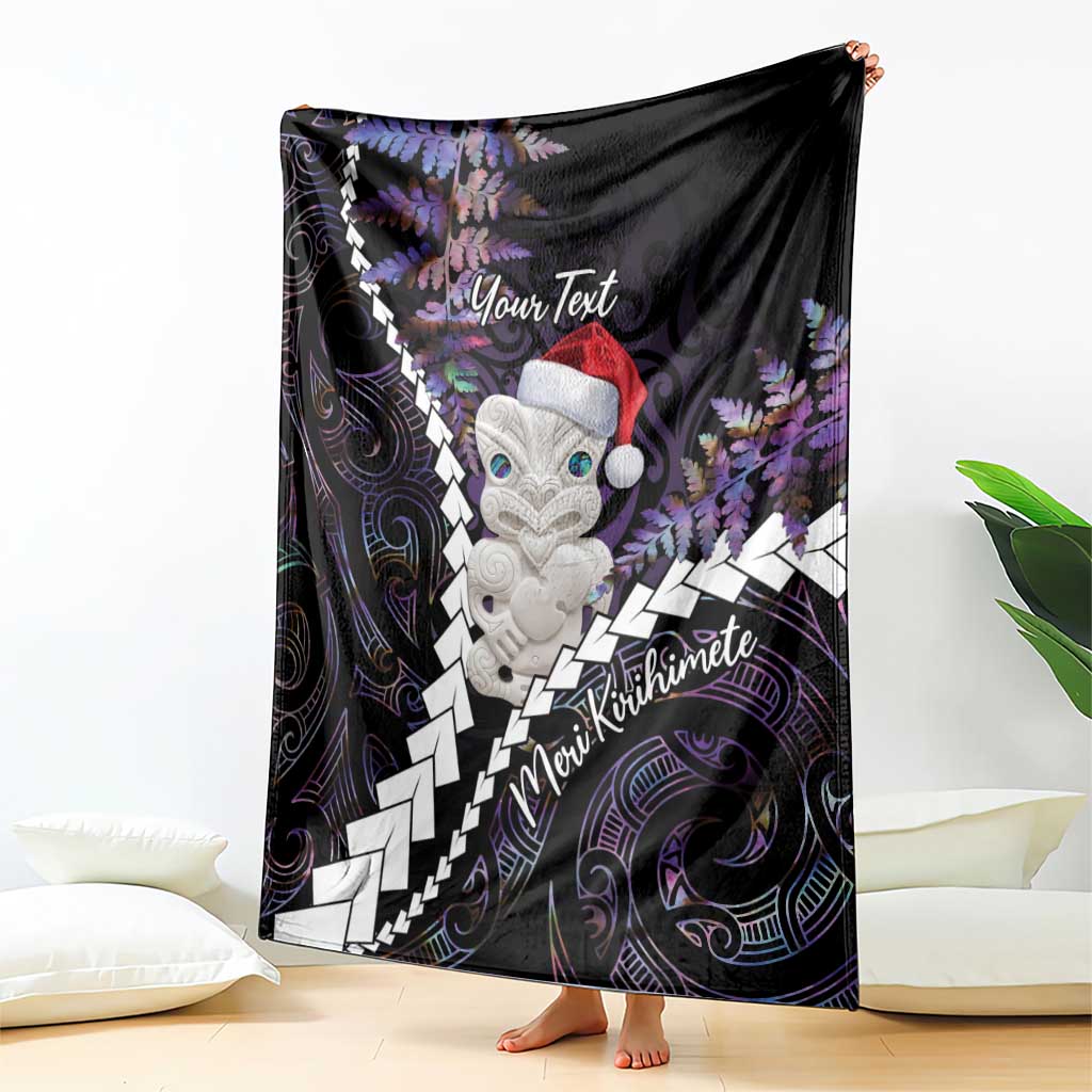 New Zealand Personalised Blanket Meri Kirihimete Kowhaiwhai Mix Paua Shell - Amethys LT7 - Polynesian Pride