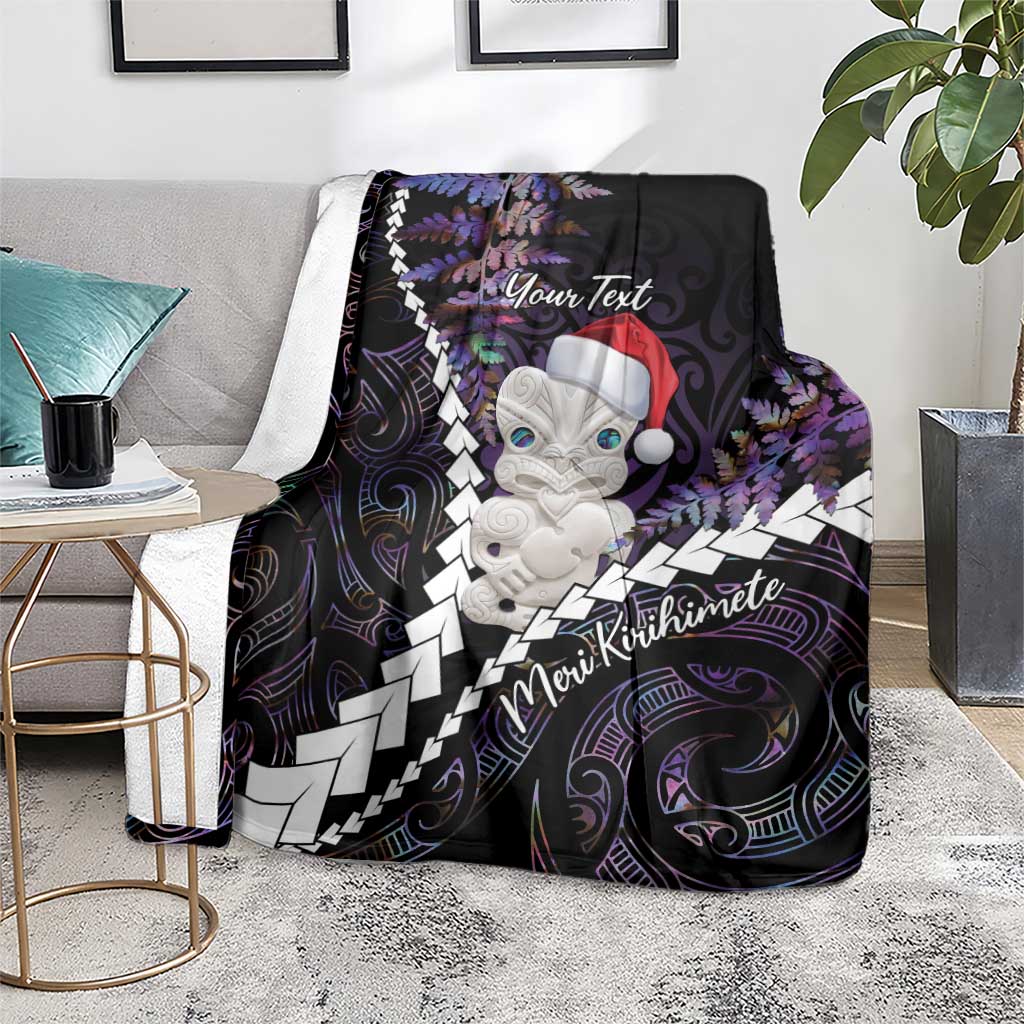 New Zealand Personalised Blanket Meri Kirihimete Kowhaiwhai Mix Paua Shell - Amethys LT7 - Polynesian Pride