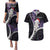 New Zealand Personalised Couples Matching Puletasi and Hawaiian Shirt Meri Kirihimete Kowhaiwhai Mix Paua Shell - Amethys