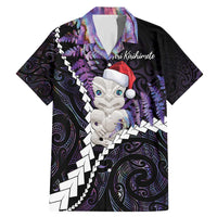 New Zealand Personalised Family Matching Mermaid Dress and Hawaiian Shirt Meri Kirihimete Kowhaiwhai Mix Paua Shell - Amethys