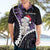 New Zealand Personalised Hawaiian Shirt Meri Kirihimete Kowhaiwhai Mix Paua Shell - Amethys